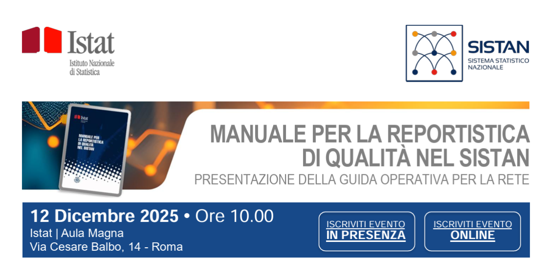 Manuale per la Reportistica di Qualità nel Sistan. Presentazione della guida operativa per la rete